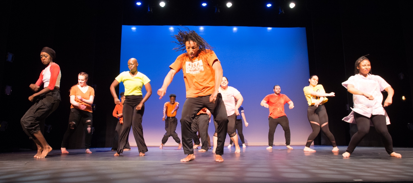 Students dancing
